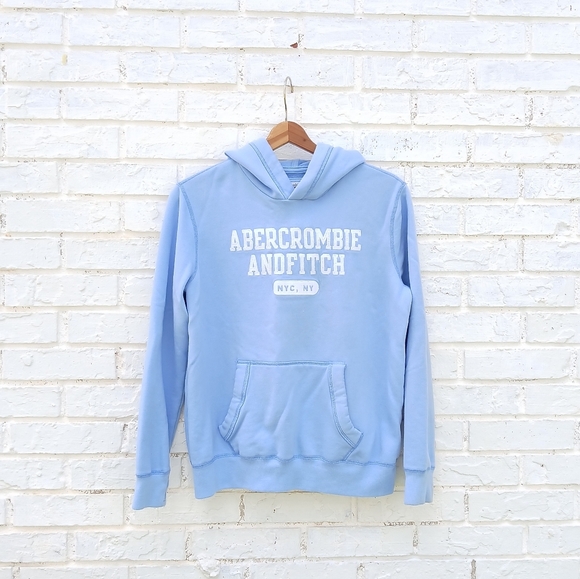 Abercrombie & Fitch Baby Blue Hoodie Pullover - Picture 1 of 6